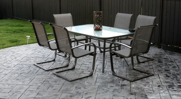 Backyard Concrete Stamping in Petaluma